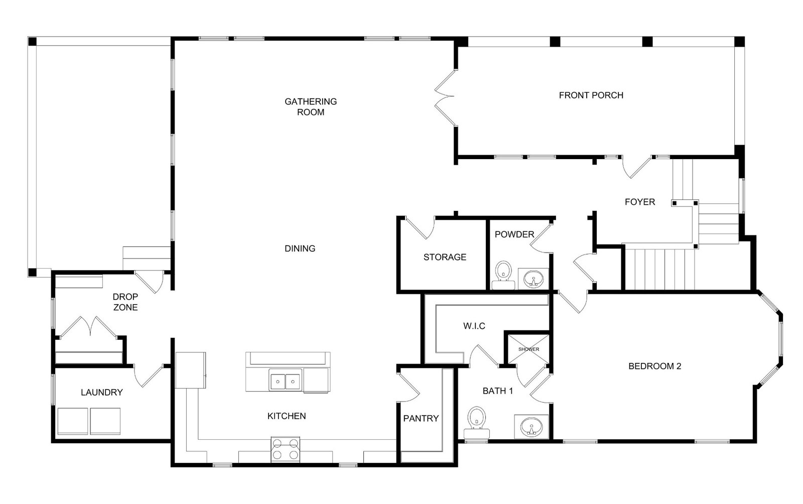 Sample residential floor plan used for property analysis